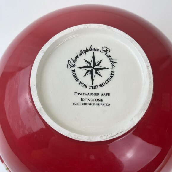 Christopher Radko Letters to Santa Large Serving Bowl 2011 Home for The Holidays - Picture 4 of 7